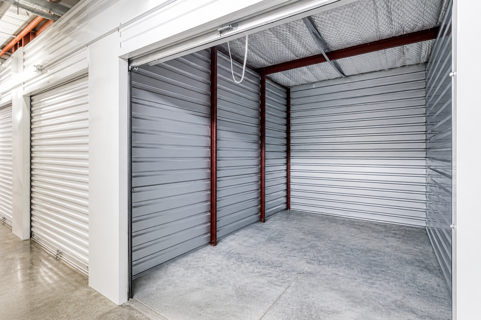 Interior view of climate‑controlled storage units