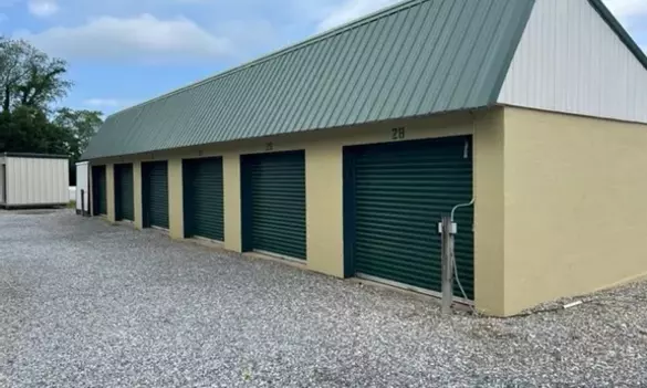 Front view of Anytime Self Storage facility exterior