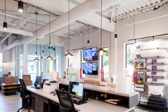 Photo de l'intérieur du bureau Bluebird