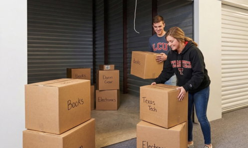 Moving boxes into storage