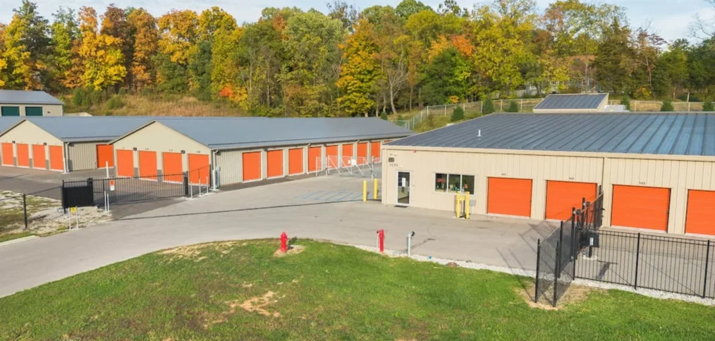 Drive-up storage units at a Mini Mall Storage facility