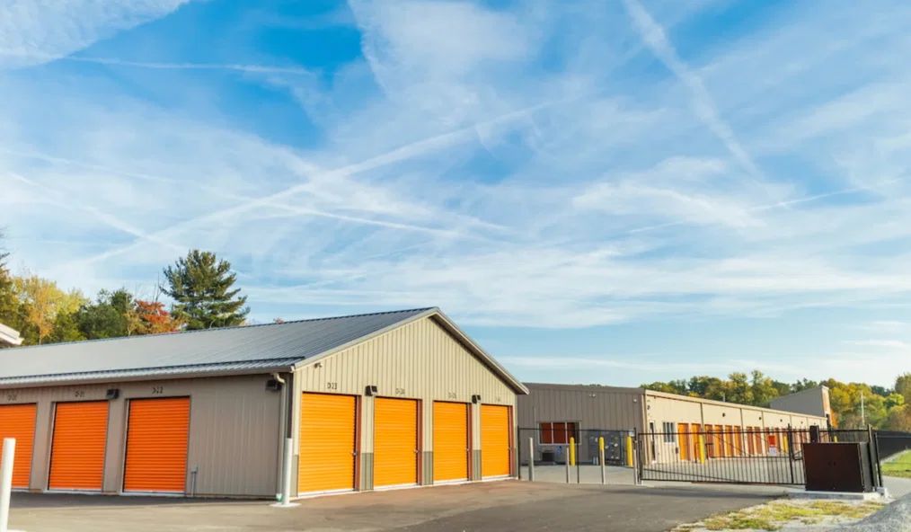 Drive-up storage units at a Mini Mall Storage facility
