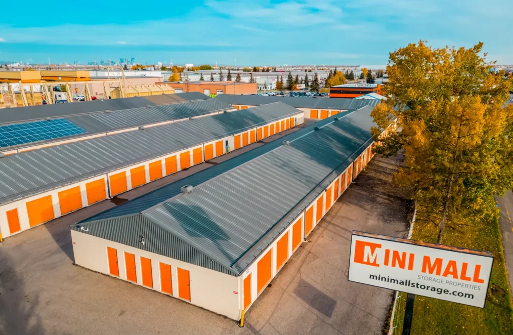 Aerial view of a Mini Mall Storage facility