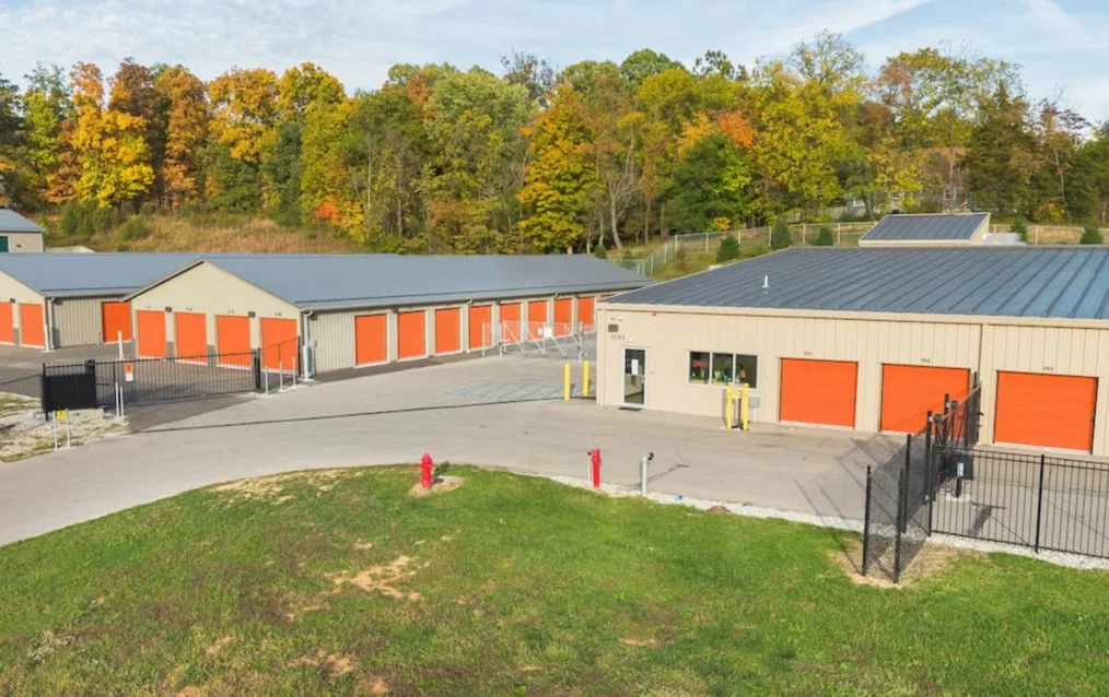 Drive-up storage units at a Mini Mall Storage facility