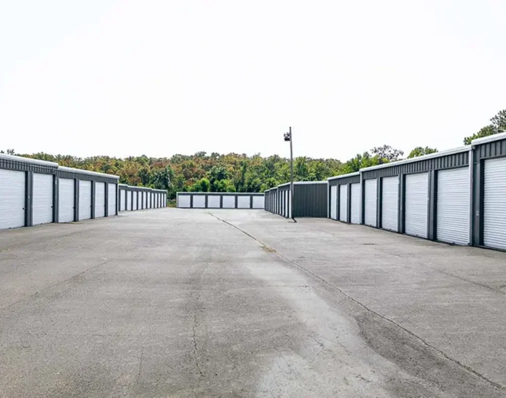 Interior of a large storage unit
