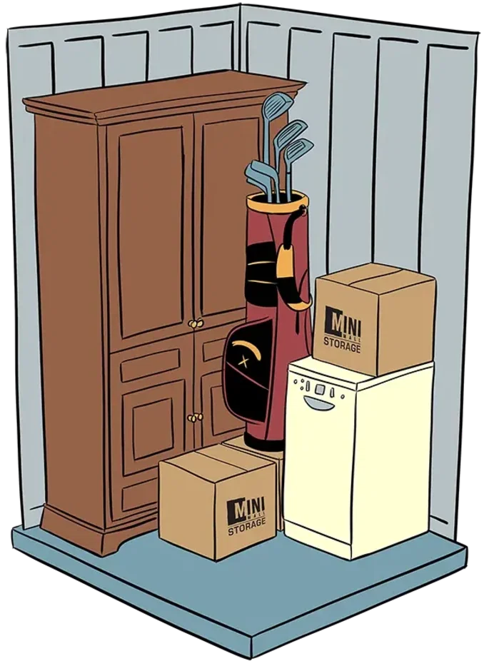 Diagram of a 5 x 5 storage unit