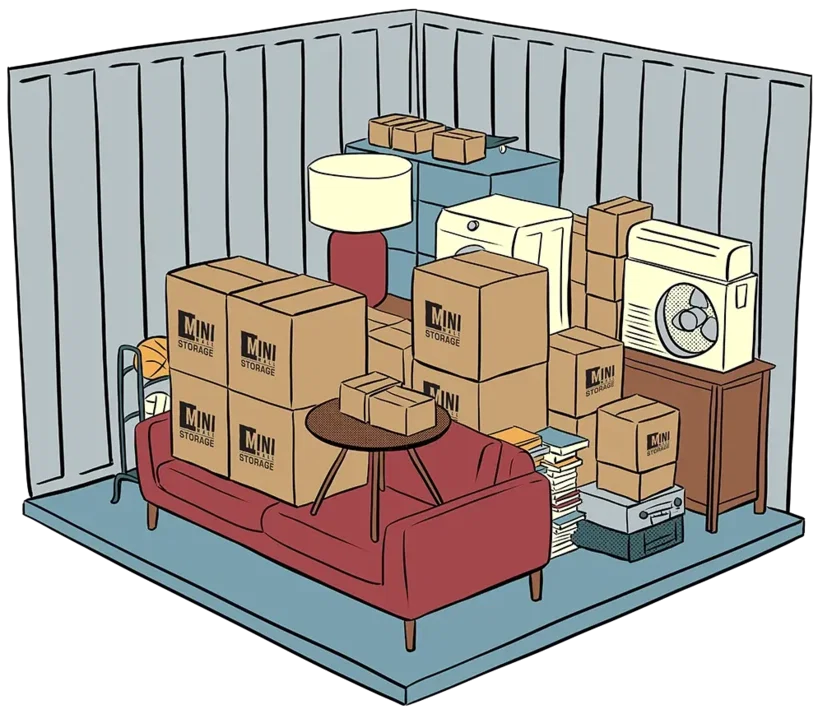 Diagram of a 10 x 10 storage unit