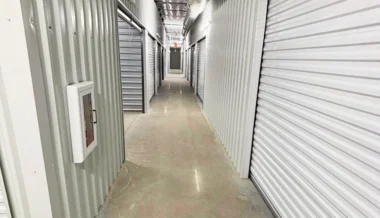 Inside hallway of storage facility