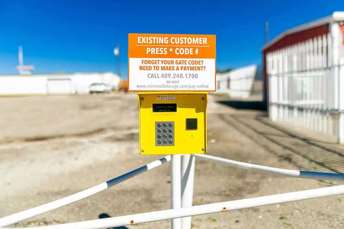 access control keypad storage units