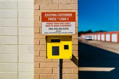 access control keypad storage units