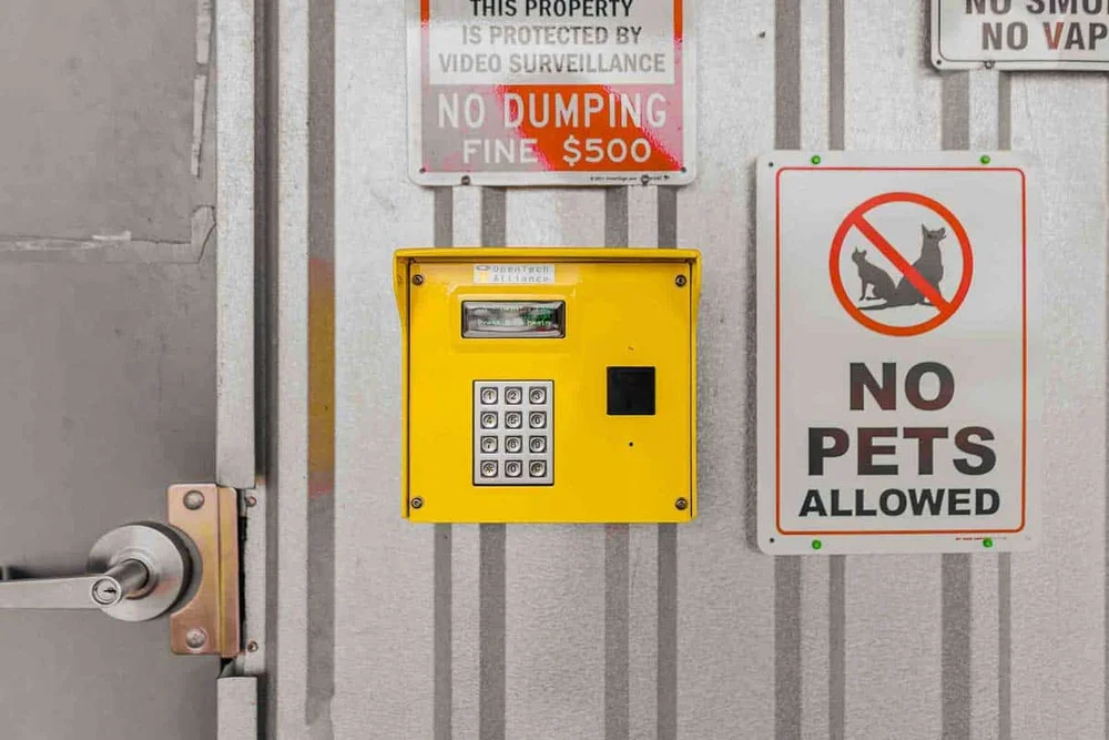 access control keypad storage units