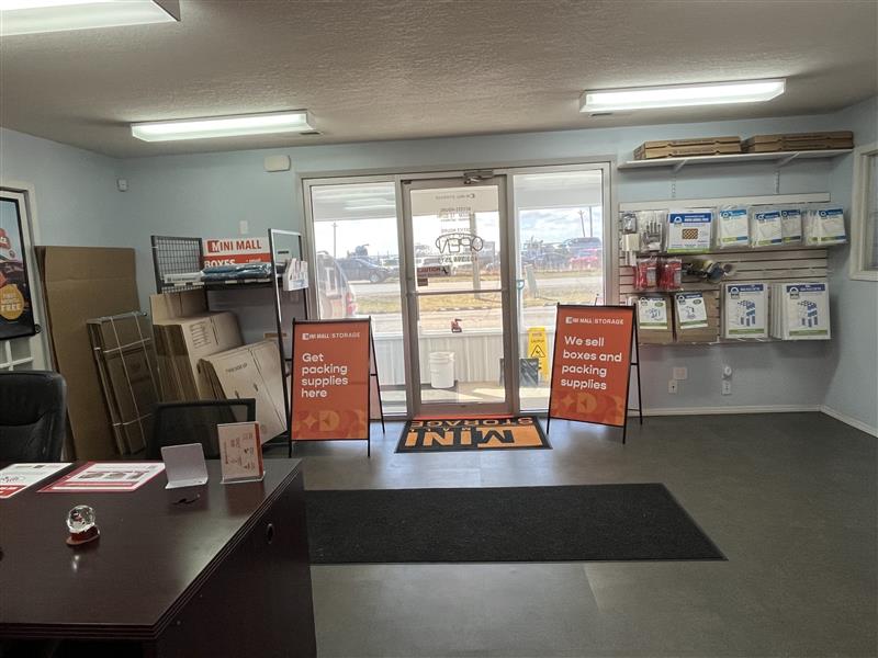 front office at self storage facility