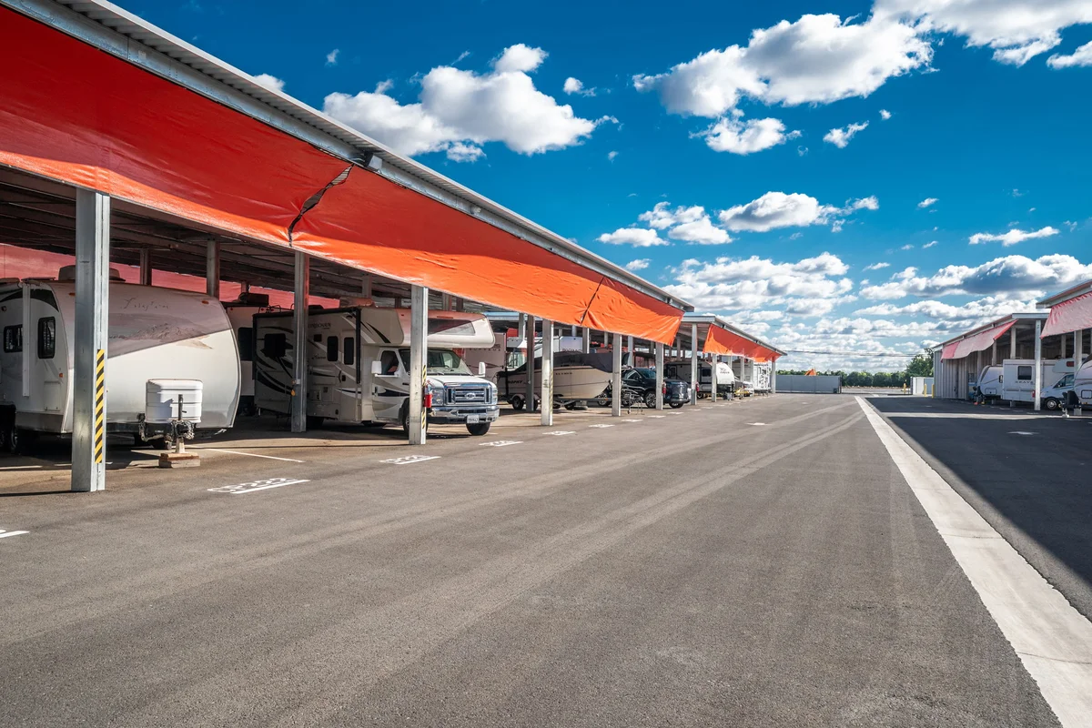 covered rv boat parking