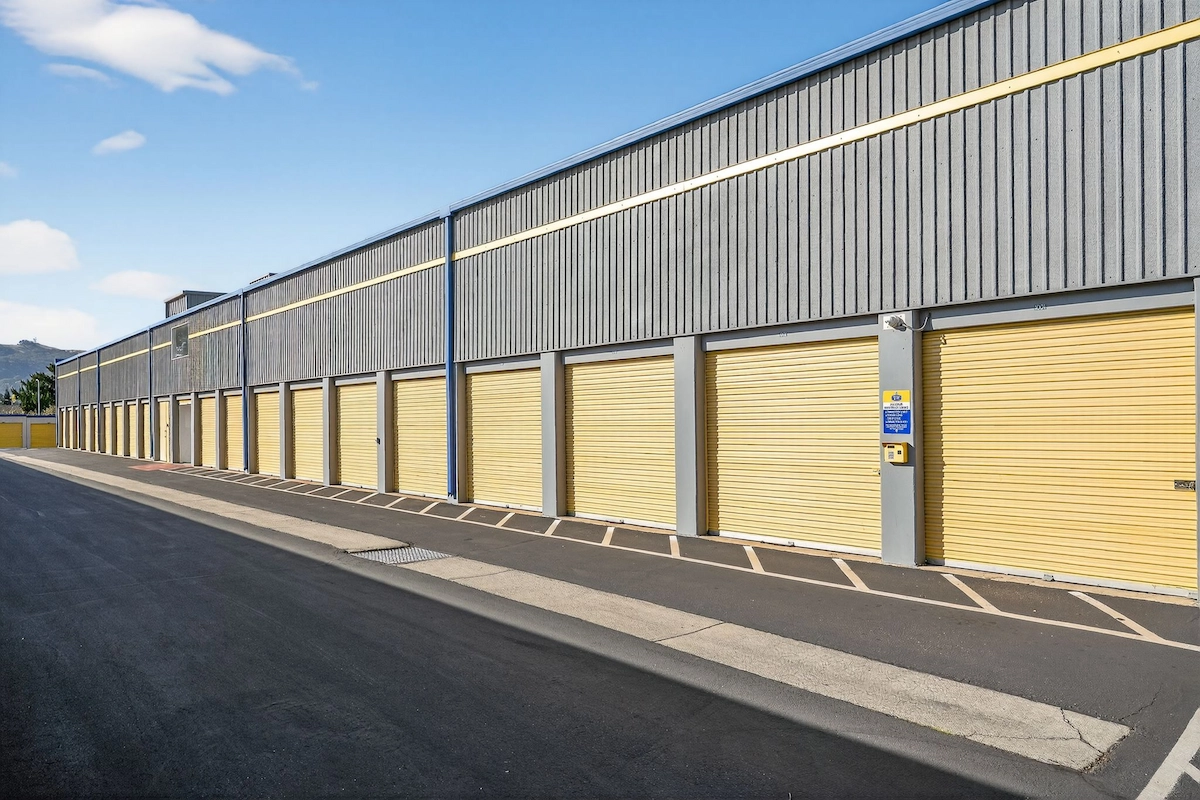 Drive-up self-storage units in Vacaville, CA, at Storage Star, offering easy loading access and wide driveways for trucks and vans.