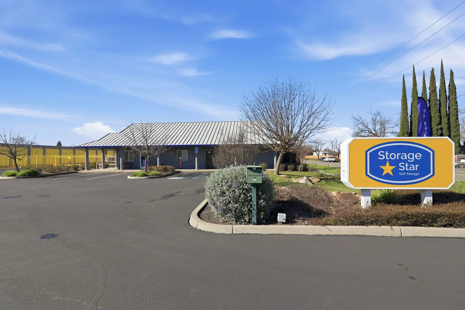 Storage Star self storage facility on Eaton Road in Chico CA with secure gated access and cheap storage units