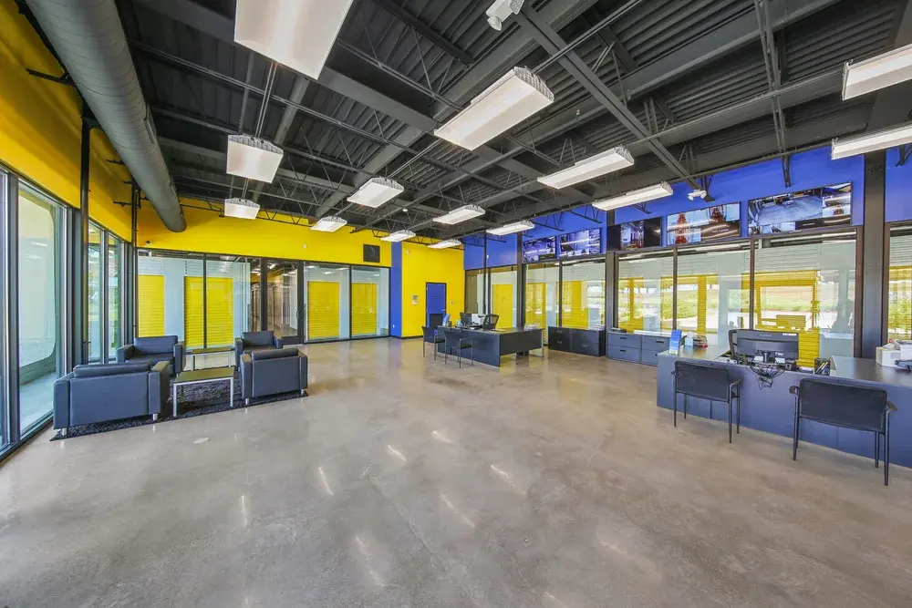 Interior lobby of the Forest Lane Storage Star Self Storage in Dallas, TX.