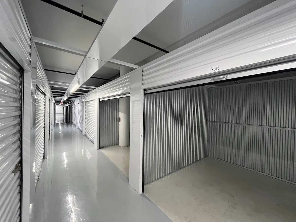 Interior of a climate-controlled self-storage unit in Chicago, IL